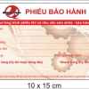 PHIẾU BẢO HÀNH